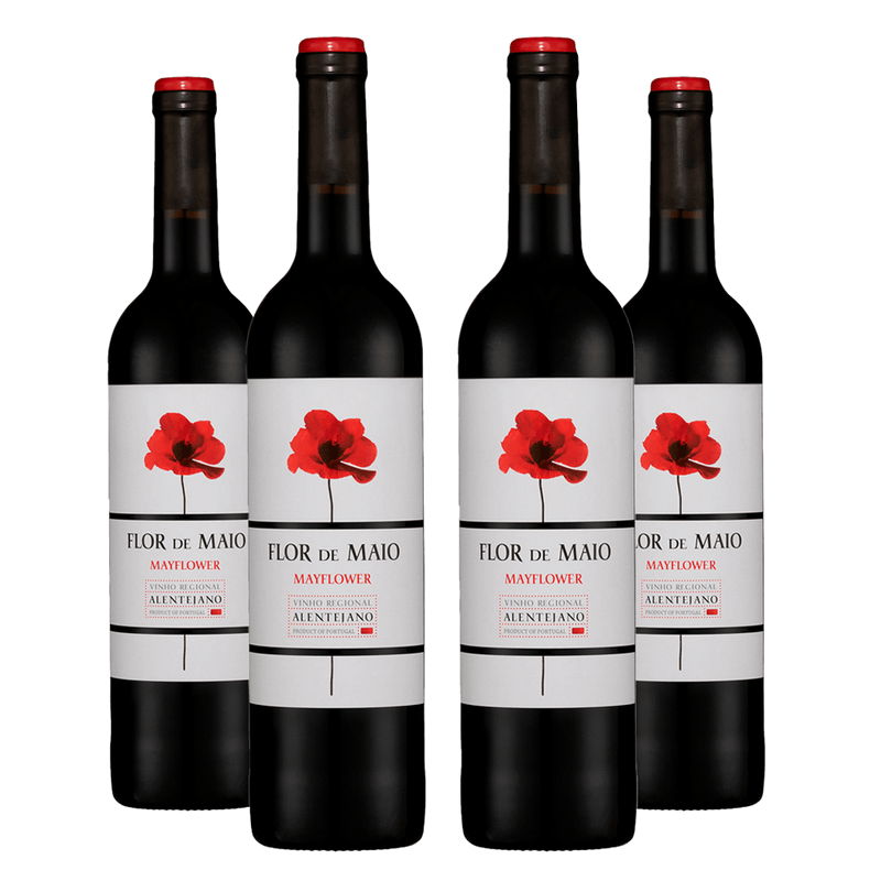 Kit 4 Vinhos Tinto Português Flor de Maio 750ml