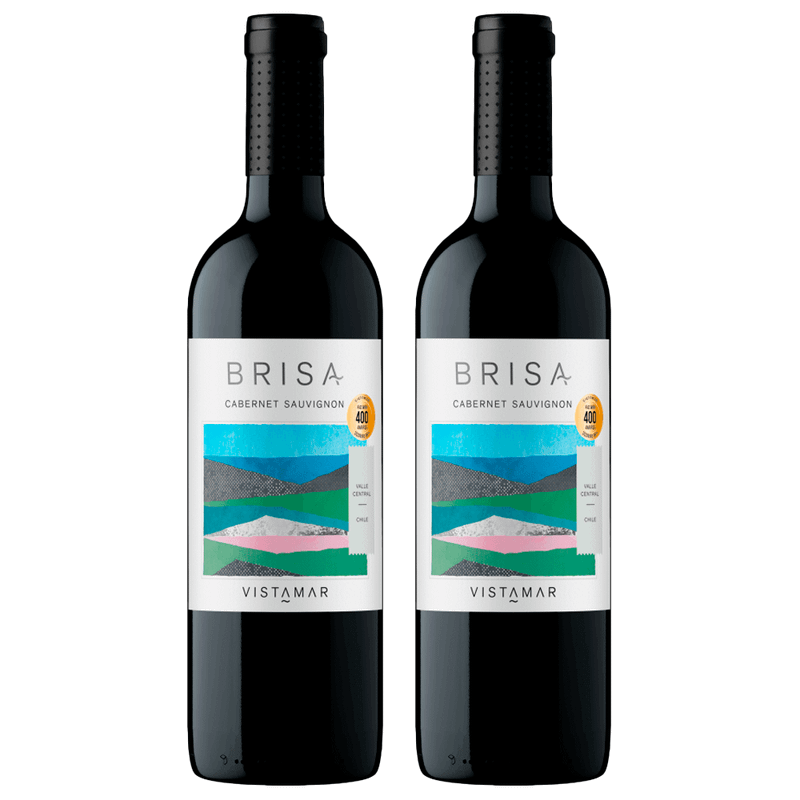 Kit 2 Vinhos Chilenos Vistamar Brisa Cabernet Sauvignon