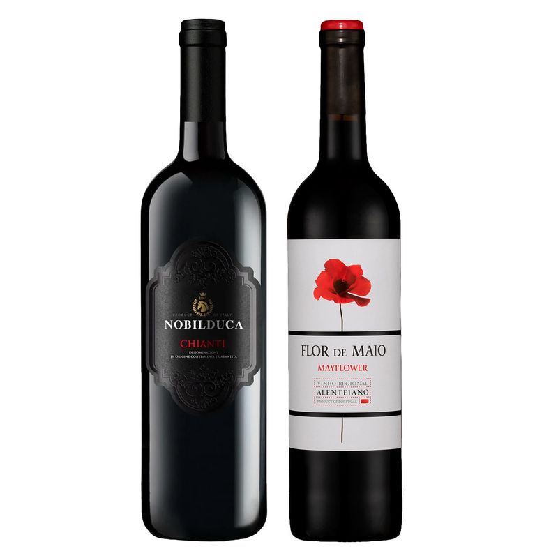Kit 2 Vinhos Tintos Nobilduca Chianti/ Flor de Maio