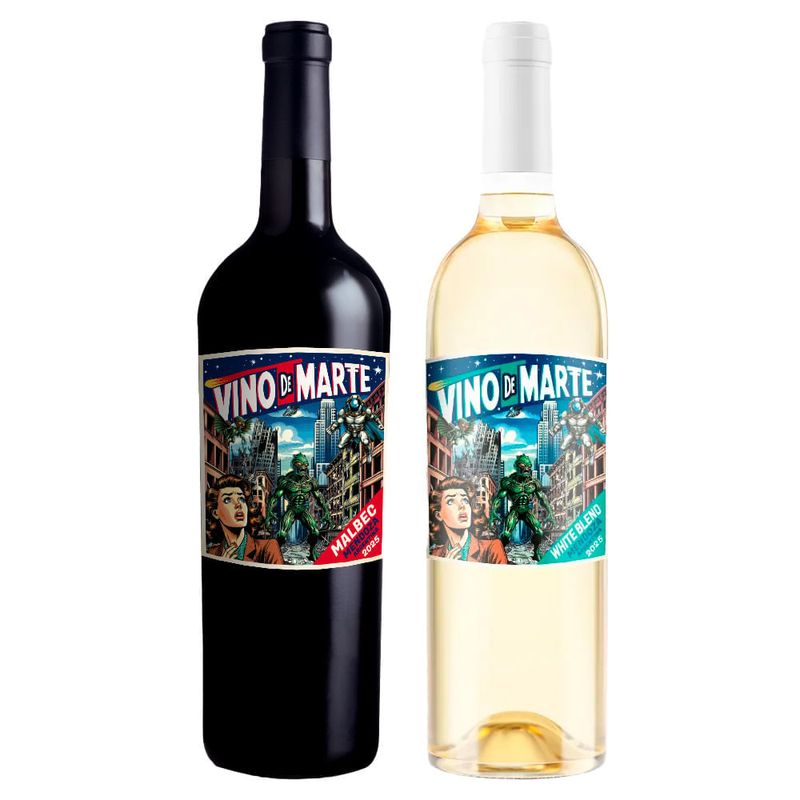 Kit 2 Vinhos Argentinos Vino de Marte Malbec/ White Blend