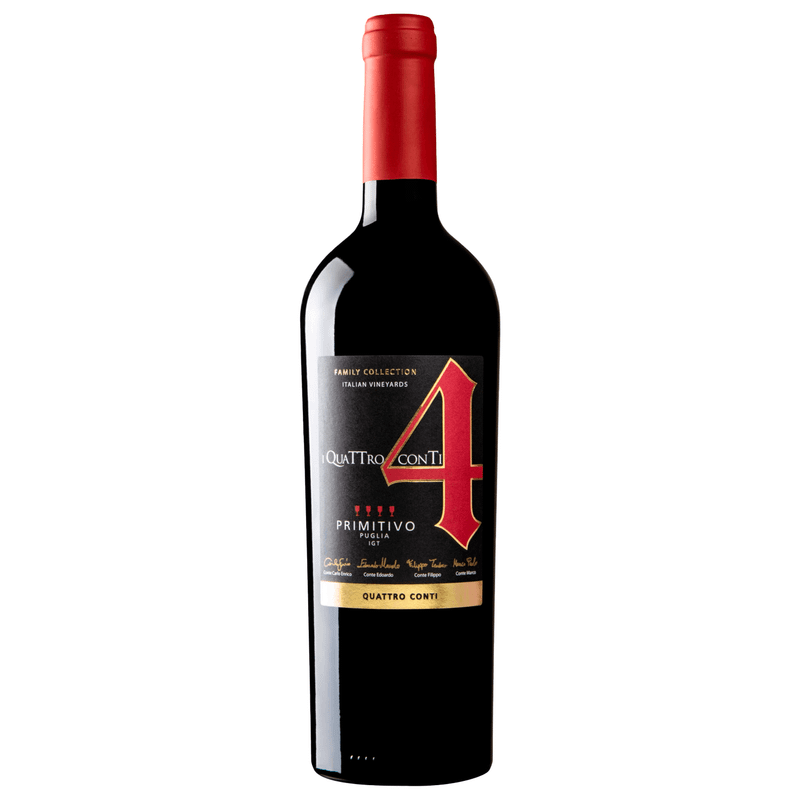 Vinho Tinto Italiano Quattro Conti Primitivo Puglia IGT 750ml