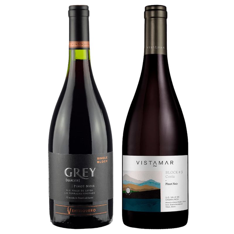 Kit 2 Vinhos Chilenos Ventisquero Grey/ Vistamar Block Series Pinot Noir