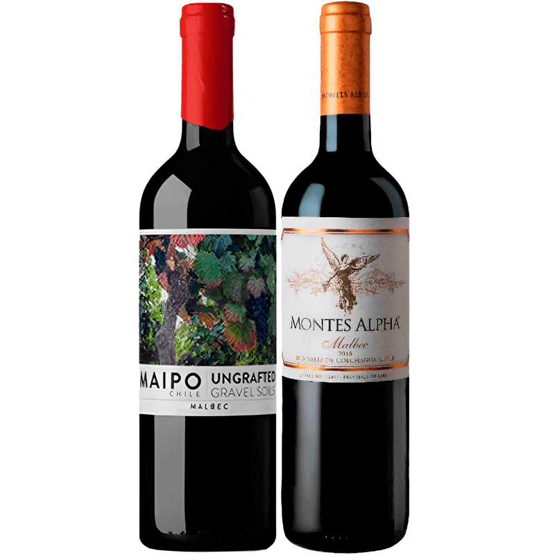 Kit 2 Vinhos Chilenos Montes Alpha/ De Martino Ungrafted Malbec