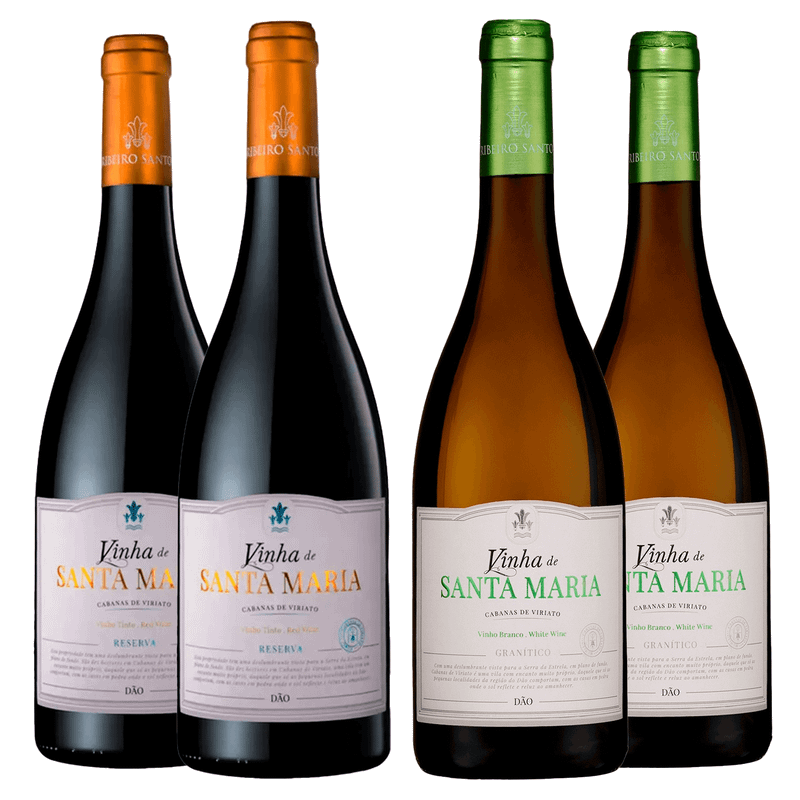 Kit 4 Vinhos Tinto Portugueses Santa Maria Reserva e Granítico