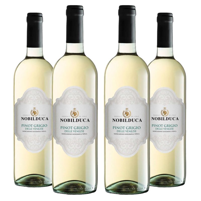 Kit 4 Vinhos Brancos Italianos Nobilduca Pinot Grigio