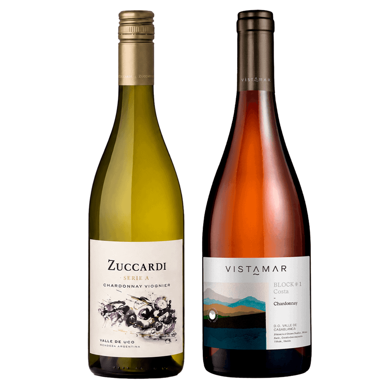 Kit 2 Vinhos Brancos Zuccardi Serie A/ Vistamar Block Chardonnay