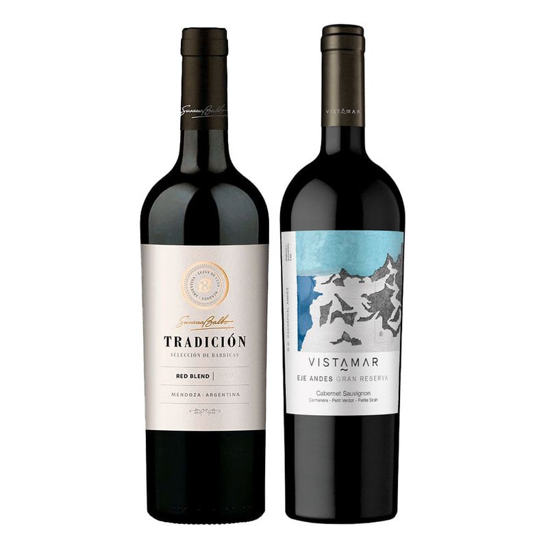 Kit 2 Vinhos Tintos Susana Balbo Tradición/ Vistamar EJE Gran Reserva Red Blend