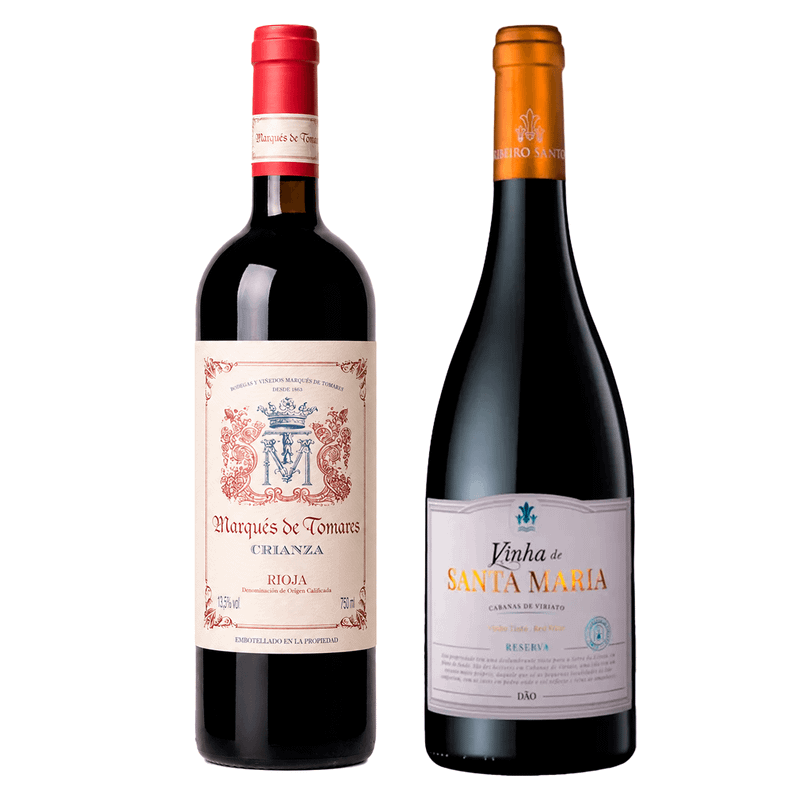 Kit 2 Vinhos Tintos Marques De Tomares Crianza/ Santa Maria Reserva Dão