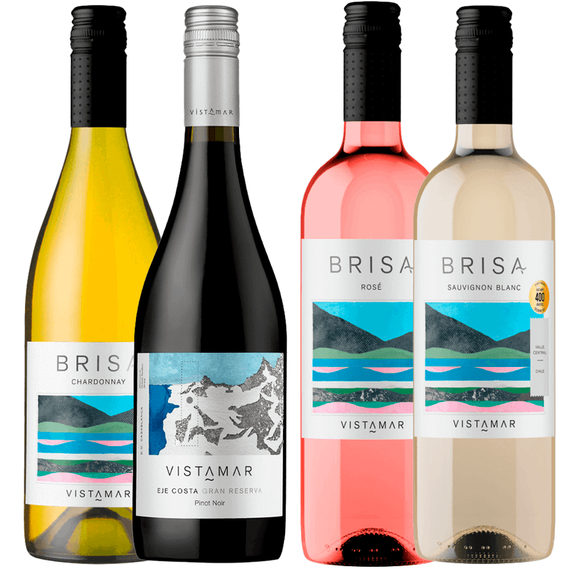 Kit Misto de 4 Vinhos Chilenos Vistamar