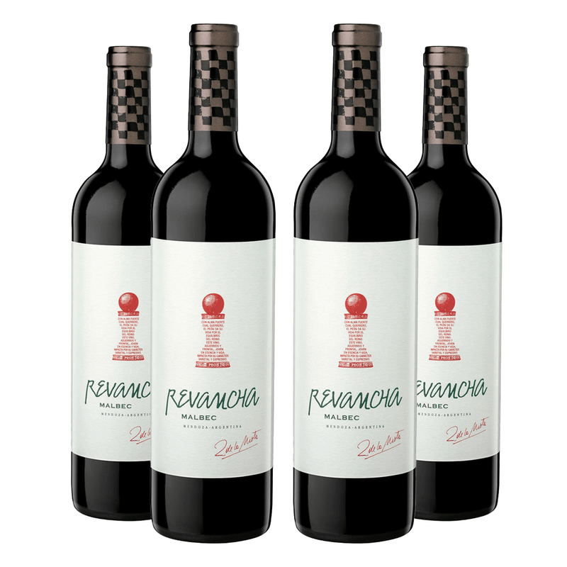 Kit 4 Vinhos Tinto Argentino Revancha Malbec 750ml
