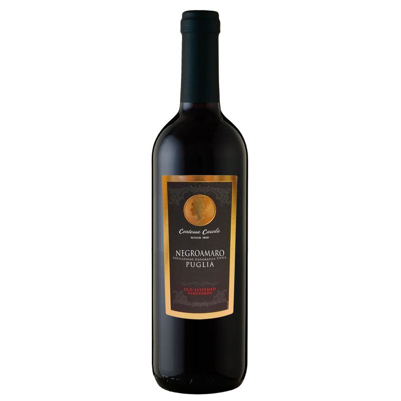Vinho Tinto Italiano Contessa Carola Negroamaro Puglia IGT 750ml