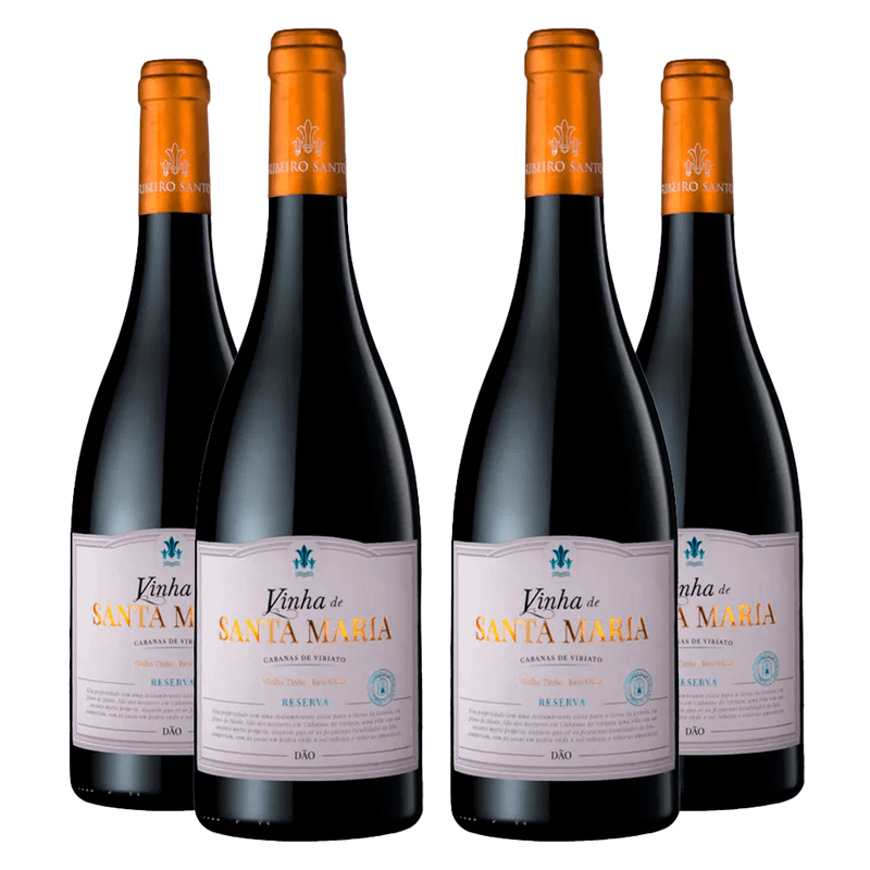 Kit 4 Vinho Tinto Português Santa Maria Reserva DÃO 750ml