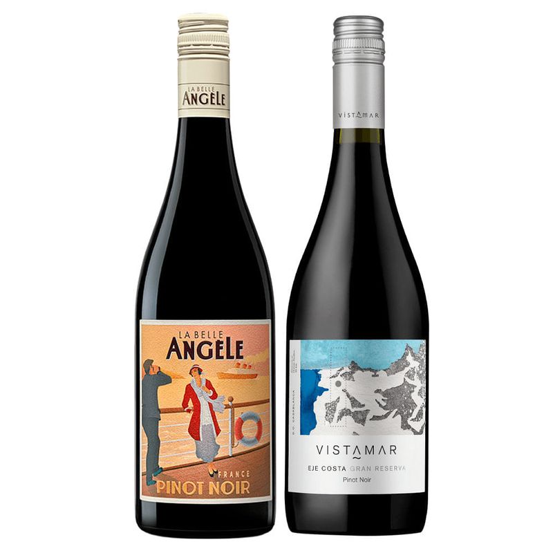 Kit 2 Vinhos Tintos La Belle Angèle/ Vistamar EJE Gran Reserva Pinot Noir