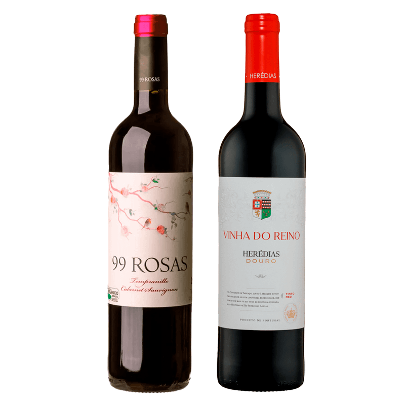 Kit 2 Vinhos Península Ibérica 99 Rosas/ Vinha do Reino Douro