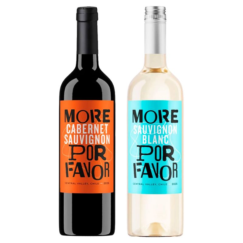 Kit 2 Vinhos Chilenos More Por Favor Cabernet/ Sauvignon Blanc