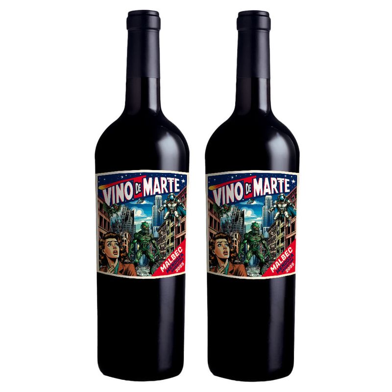 Kit 2 Vinhos Tintos Argentinos Vino de Marte Malbec