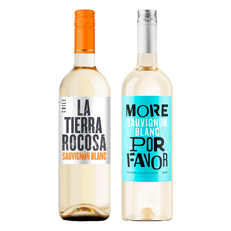 Kit 2 Vinhos Brancos Chilenos La Tierra Rocosa/ More Por Favor Sauvignon Blanc
