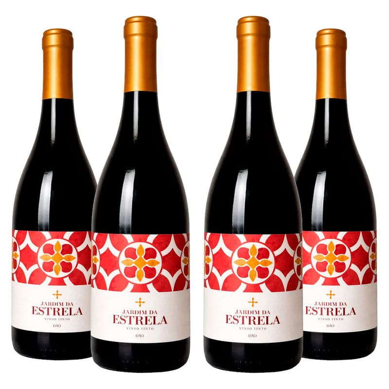 Kit 4 Vinhos Tinto Português Jardim Da Estrela DÃO 750ml