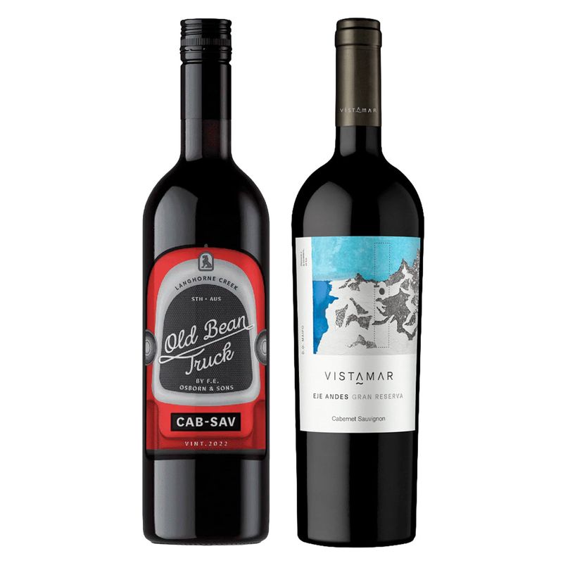 Kit 2 Vinhos Tintos The Old Bean Truck/ Vistamar EJE Gran Reserva Cabernet