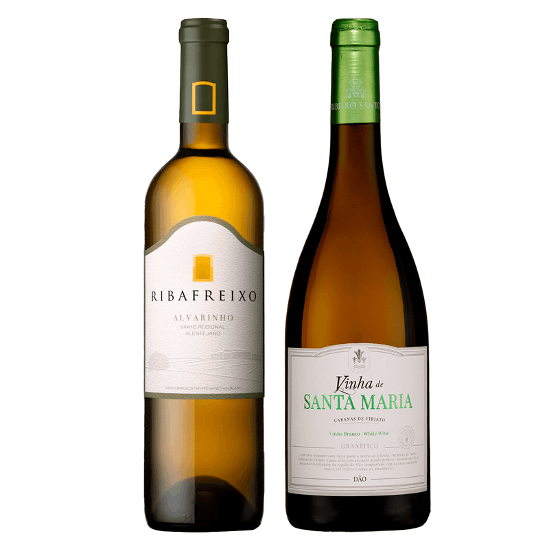 Kit 2 Vinhos Brancos Portugueses Ribafreixo Alvarinho/ Santa Maria Granitico