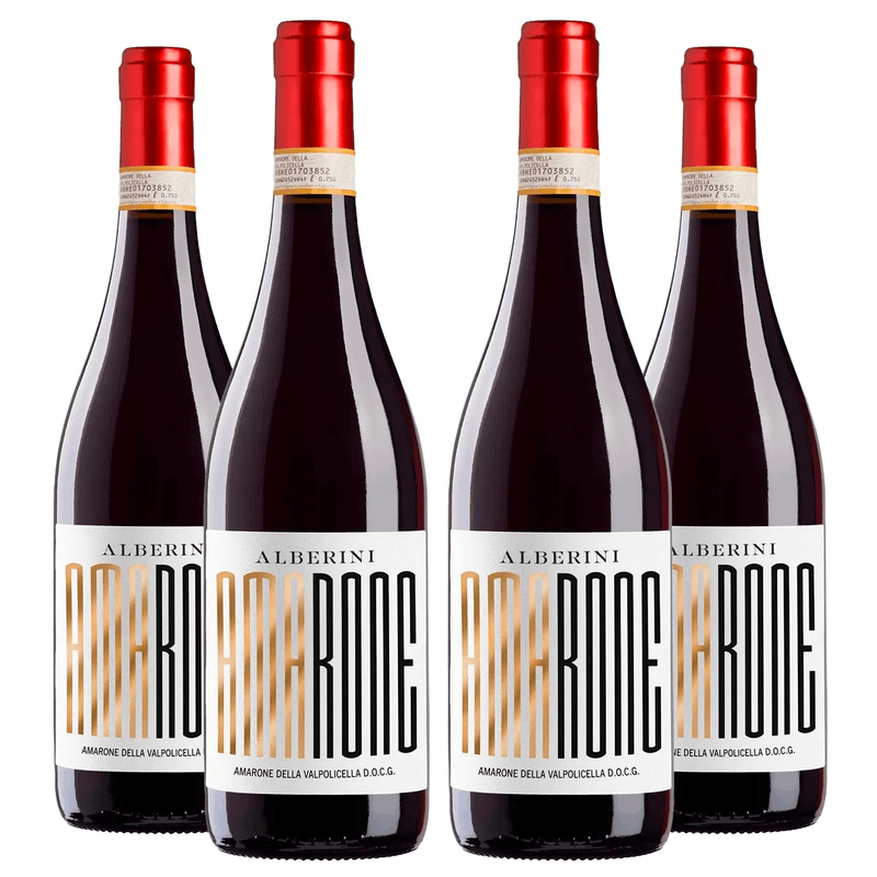 Kit 4 Vinhos Tinto Italiano Montresor Amarone Alberini DOCG 750ml