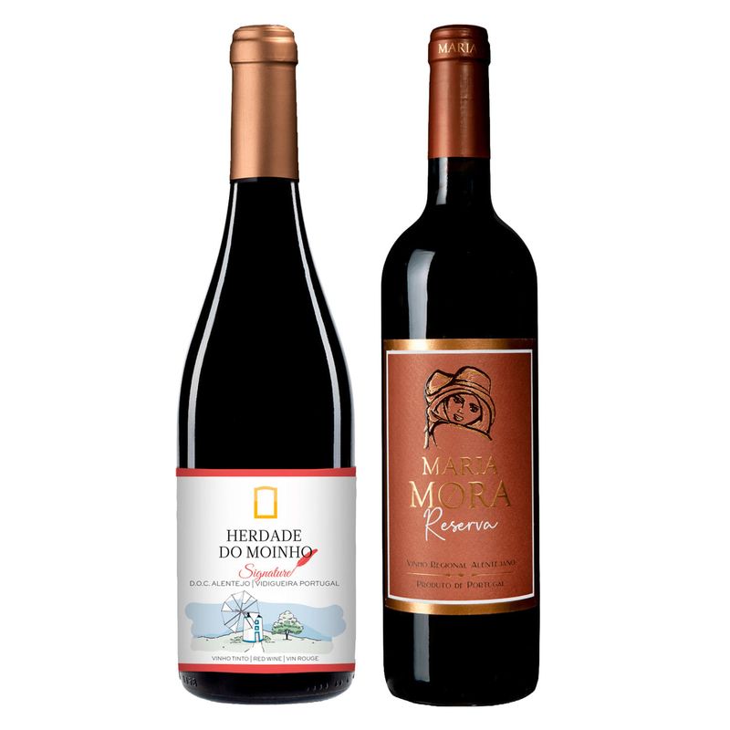 Kit 2 Vinhos Portugueses Herdade Do Moinho Signature DOC/ Maria Mora Reserva