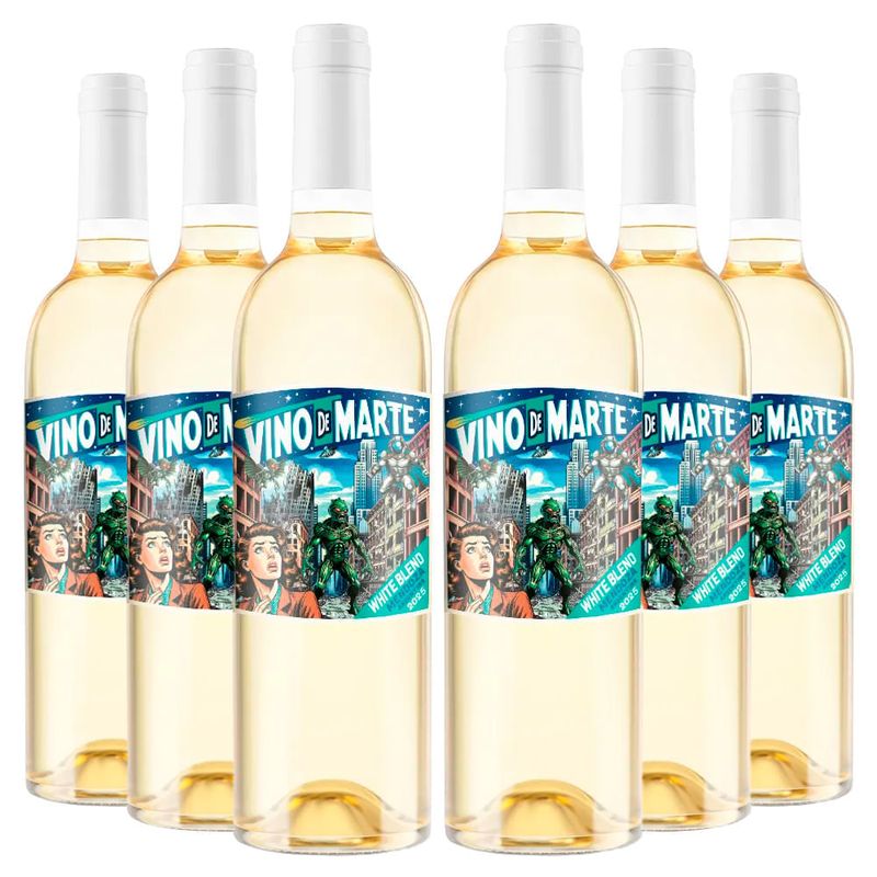 Kit 6 Vinhos Brancos Argentinos Vino de Marte White Blend
