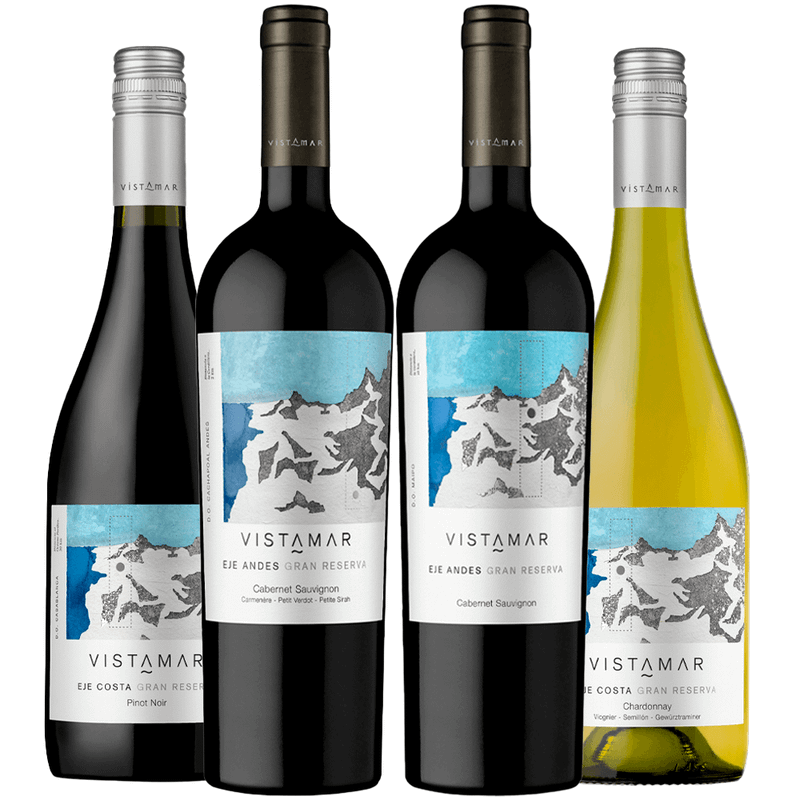 Kit 4 Vinhos Chilenos Gran Reserva Vistamar