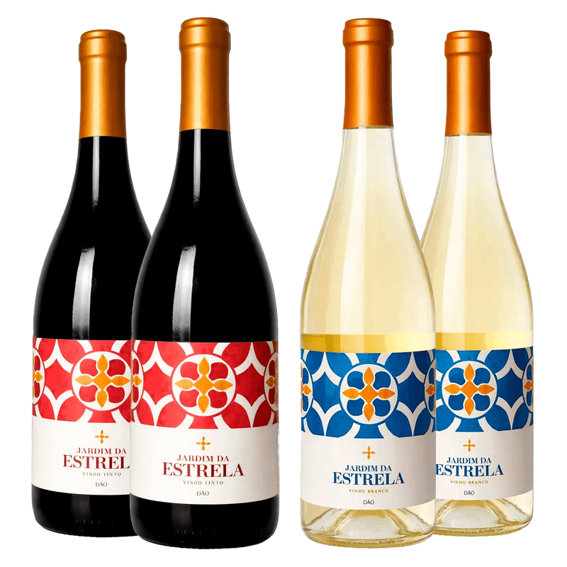 Kit 4 Vinhos Portugueses Jardim Da Estrela DÃO 750ml