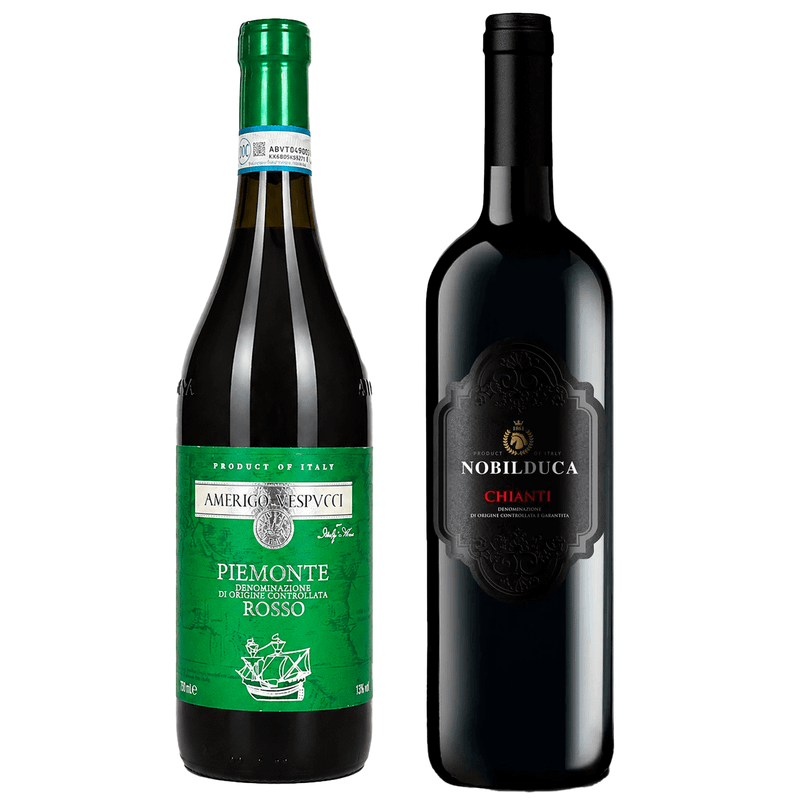 Kit 2 Vinhos Italianos Amerigo Vespucci Piemonte Rosso/ Nobilduca Chianti DOCG
